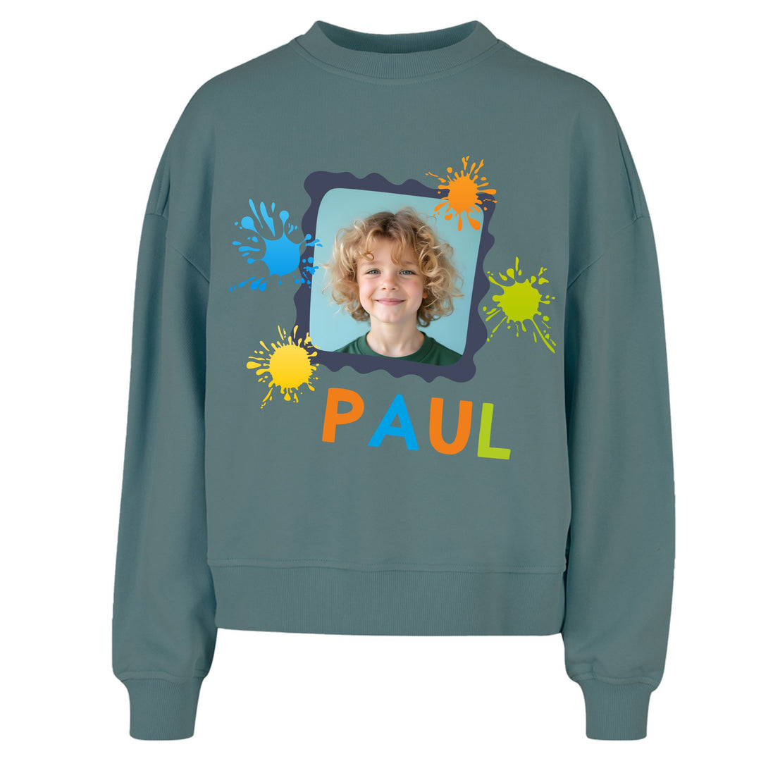 Sweatshirt für Kinder selbst gestalten – mit eigenem Namen & Wunschmotiv