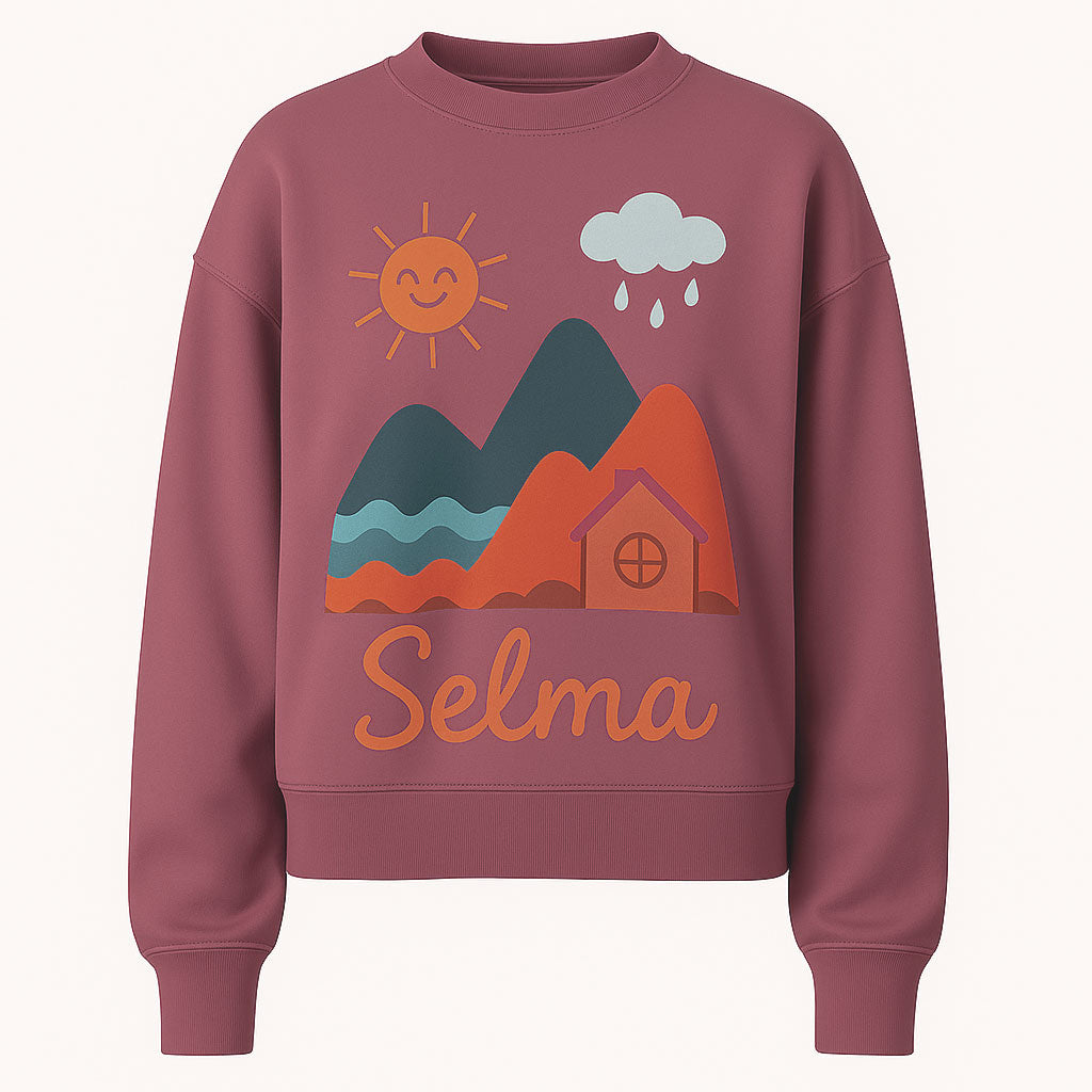 Sweatshirt für Kinder selbst gestalten – mit eigenem Namen & Wunschmotiv