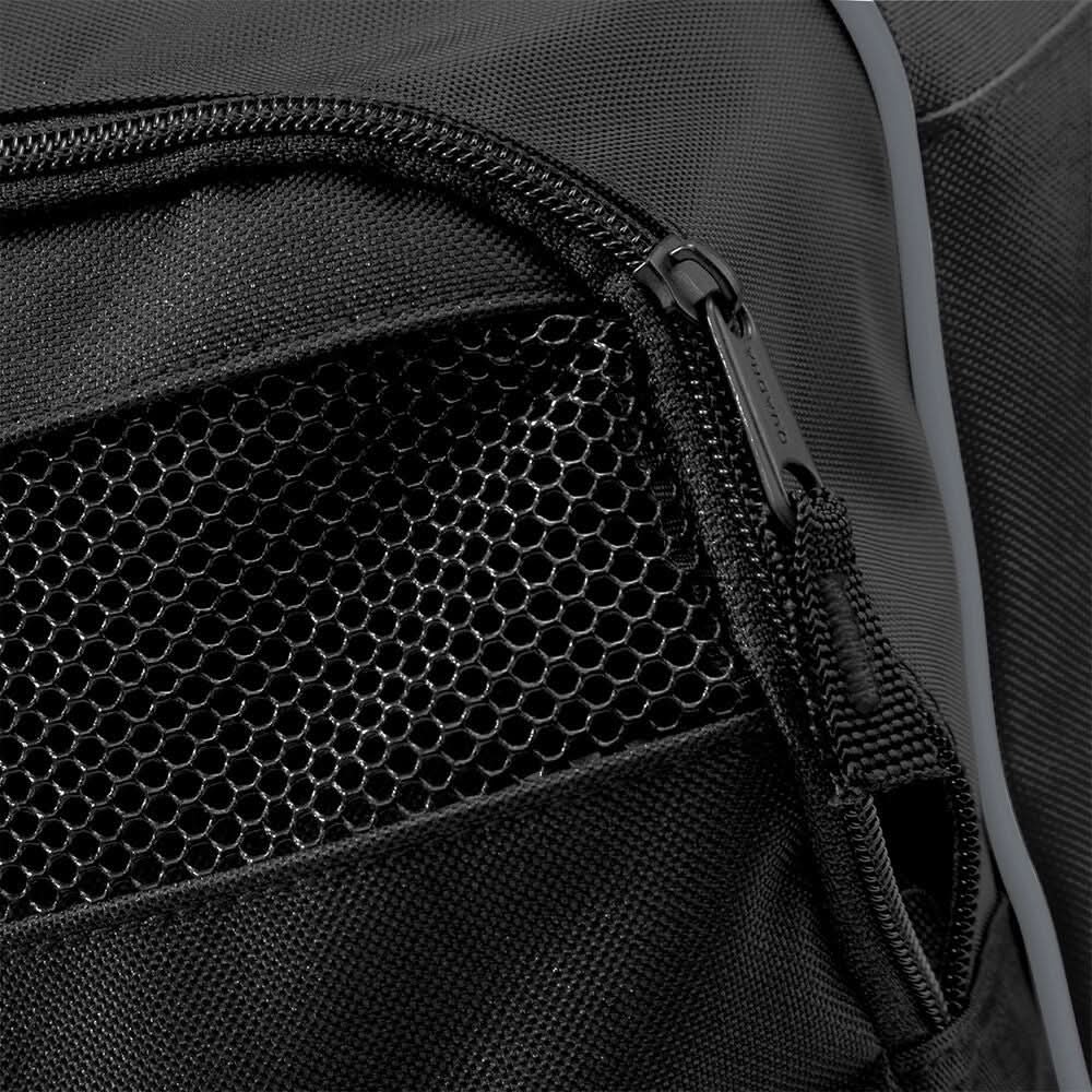 Kinder-Sporttasche mit Namen personalisiert 38L schwarz - Motiv Fussball Flammen