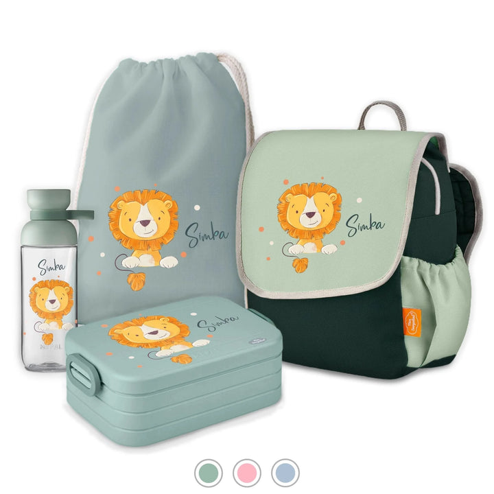 Kindergartenrucksack Set mit Namen - Happy Knirps 4-teilig zum Selbstgestalten