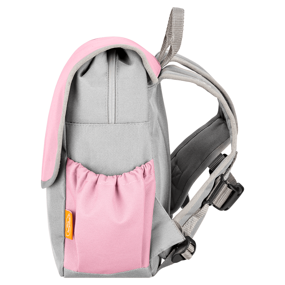 Happy Knirps Kindergarten Rucksackset Set 4-teilig mit Namen - Pferdekopf mit Rosen - Mein Zwergenland