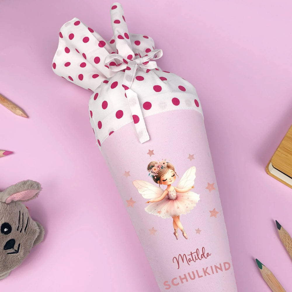 Nachhaltige Schultüte mit Kuschelkissen zum personalisieren - Mein Zwergenland