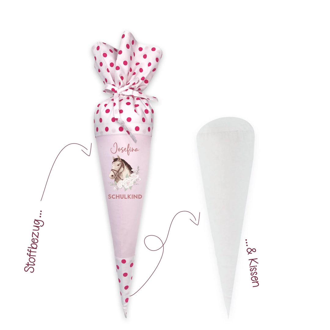 Nachhaltige Schultüte mit Kuschelkissen zum personalisieren - Mein Zwergenland