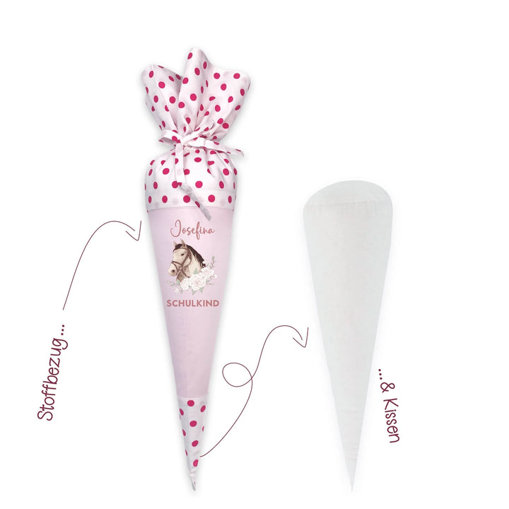 Nachhaltige Schultüte mit Kuschelkissen zum personalisieren - Mein Zwergenland