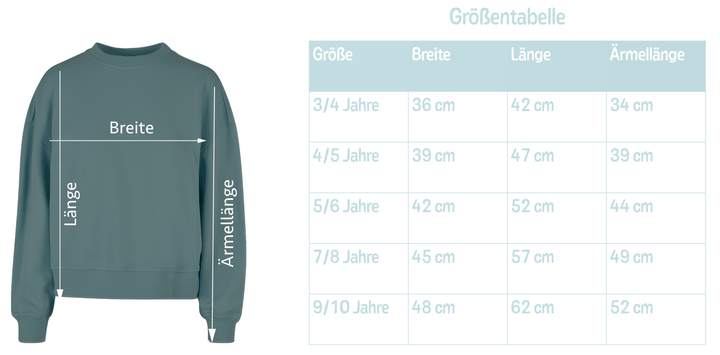 Sweatshirt mit Deinen Namen -  in green - Mein Zwergenland