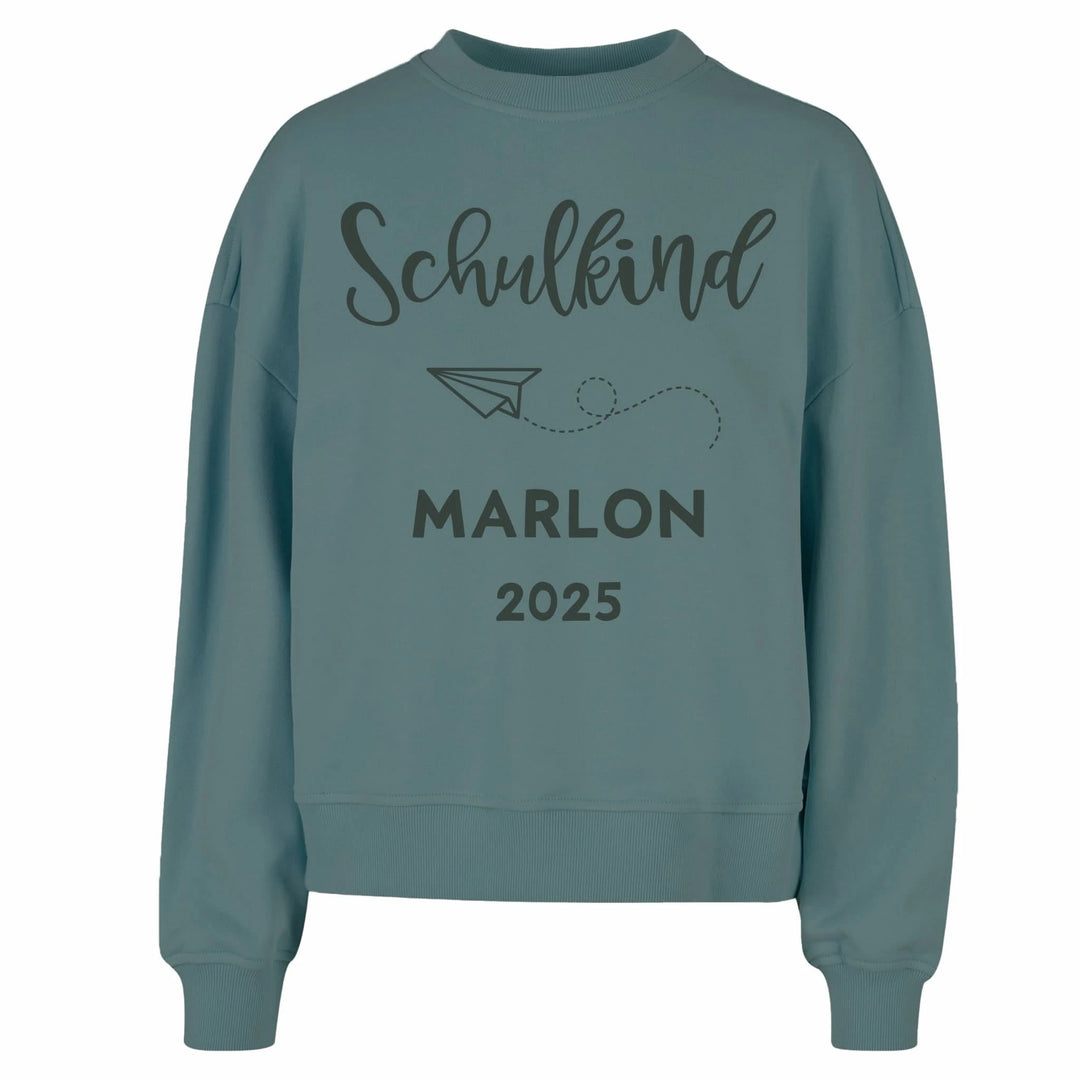 Sweatshirt mit Deinen Namen -  in green - Mein Zwergenland