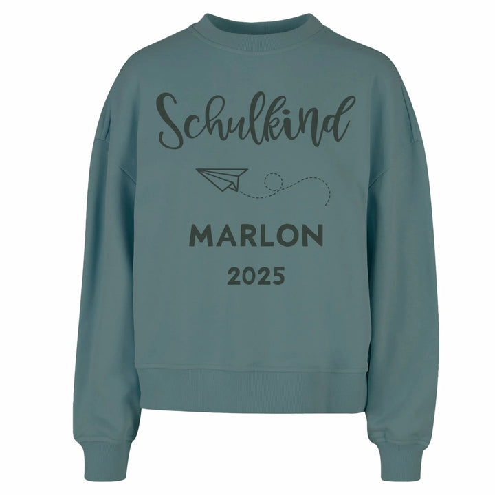 Sweatshirt mit Deinen Namen -  in green - Mein Zwergenland
