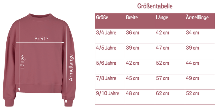 Sweatshirt mit Deinen Namen -  in mauve - Mein Zwergenland