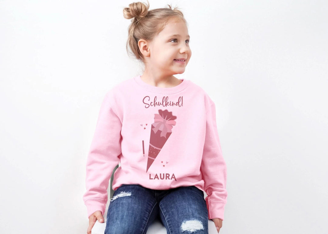 Sweatshirt mit Deinen Namen -  in rosa - Mein Zwergenland