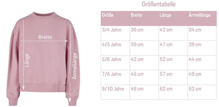 Sweatshirt mit Deinen Namen -  in rosa - Mein Zwergenland