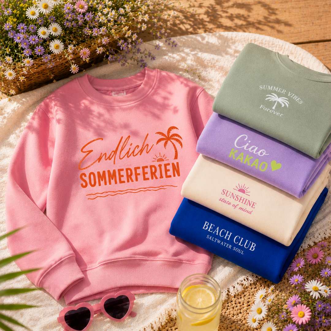 Sweatshirt für Kinder zum selbstgestalten in grün mit Axolotlinchen