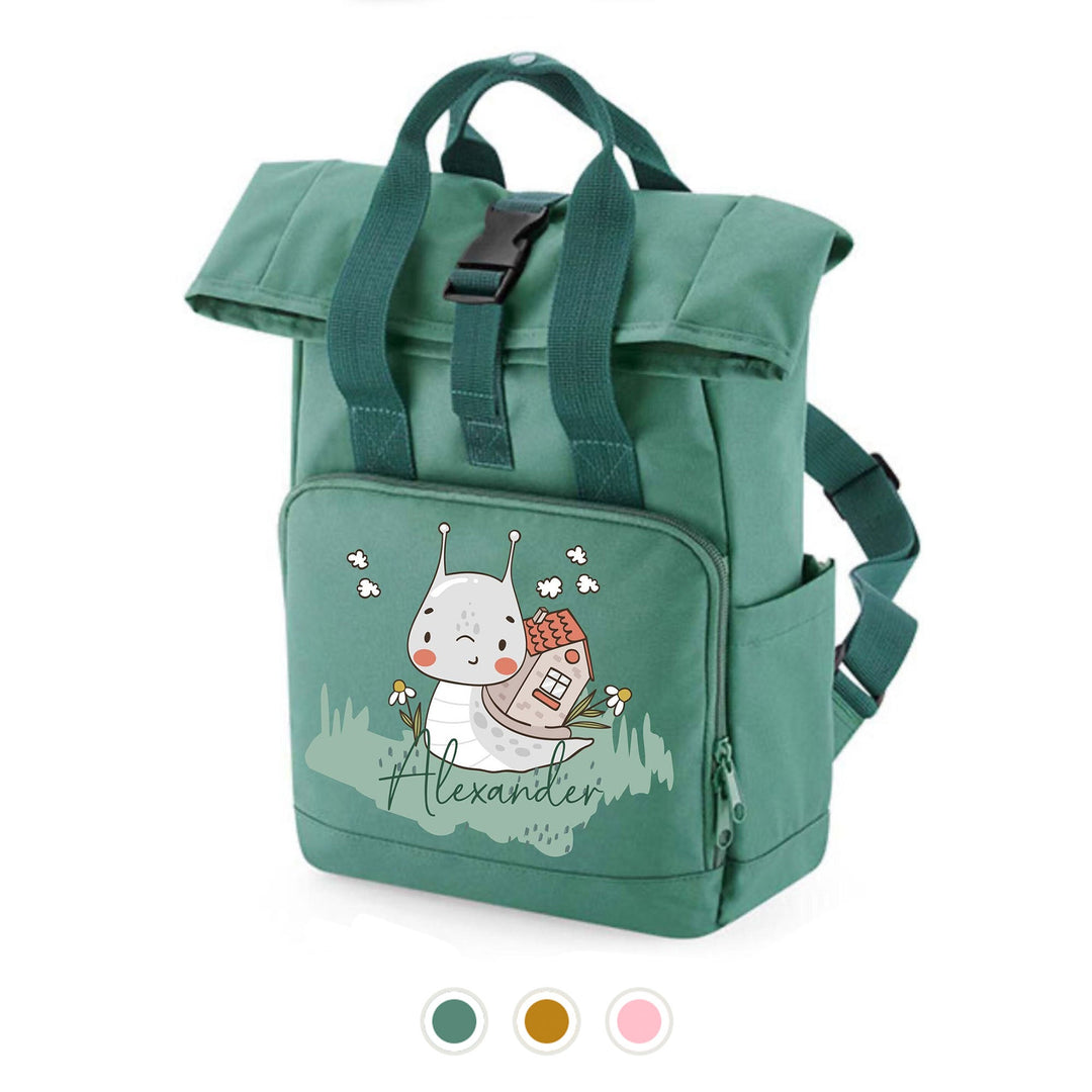 Kindergartenrucksack mit Namen personalisiert – Roll Top