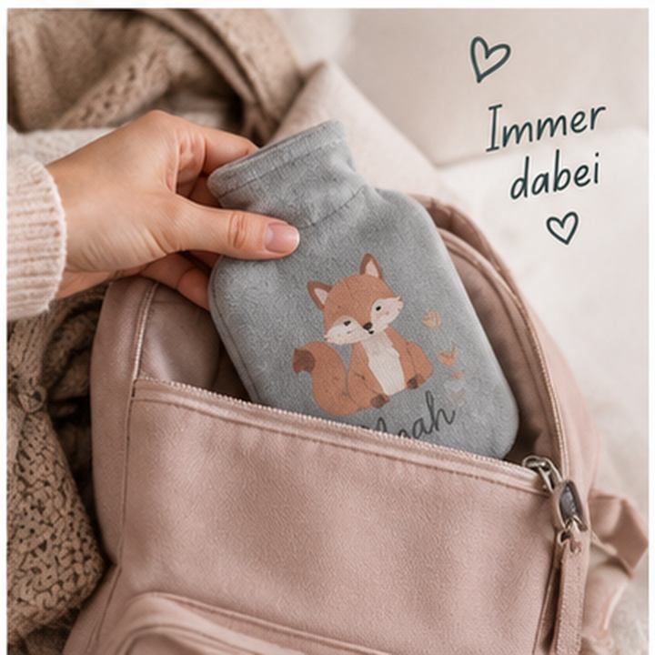 Personalisierte Kinderwärmflasche mit Namen – Mini-Wärmflasche 0,2 l