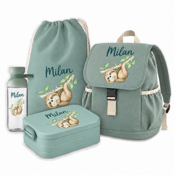 Kindergartenrucksack Set mit Namen | Happy Adventure 4 - teilig