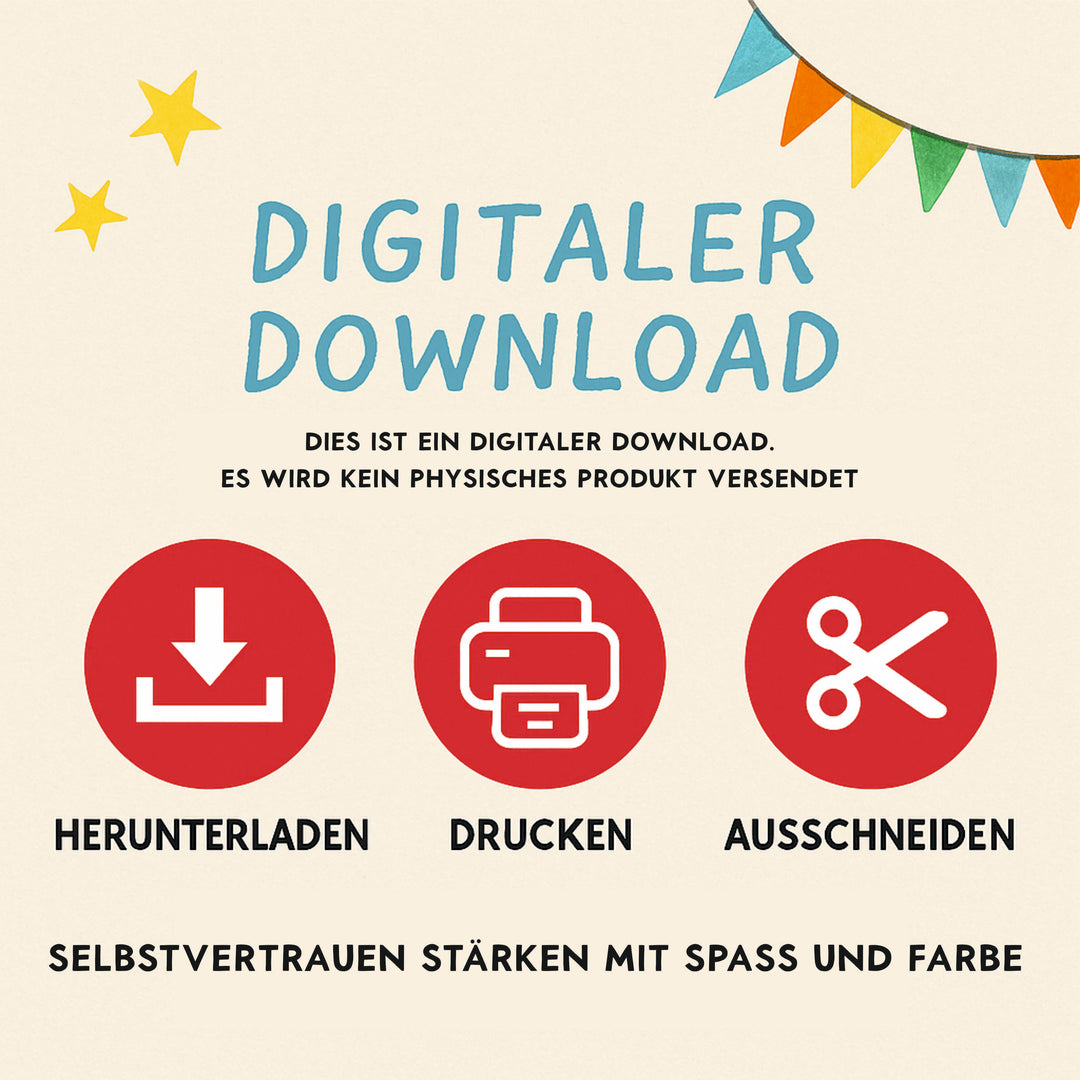 Affirmationskarten für Kinder – PDF zum Ausdrucken - Selbstvertrauen & Mut stärken