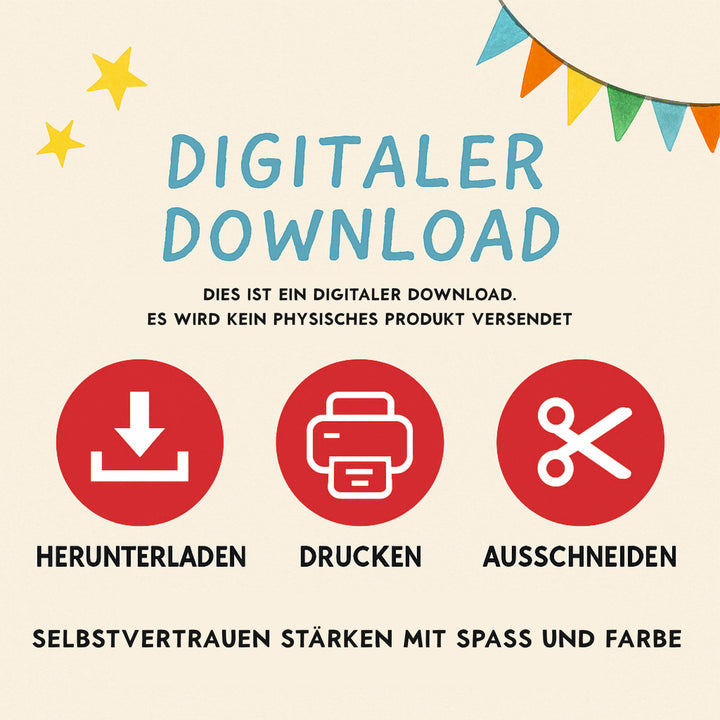 Affirmationskarten für Kinder – PDF zum Ausdrucken - Selbstvertrauen & Mut stärken