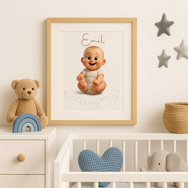 „Personalisierbares Kinderposter“ beginnen, dann den Namen + Besonderheiten.