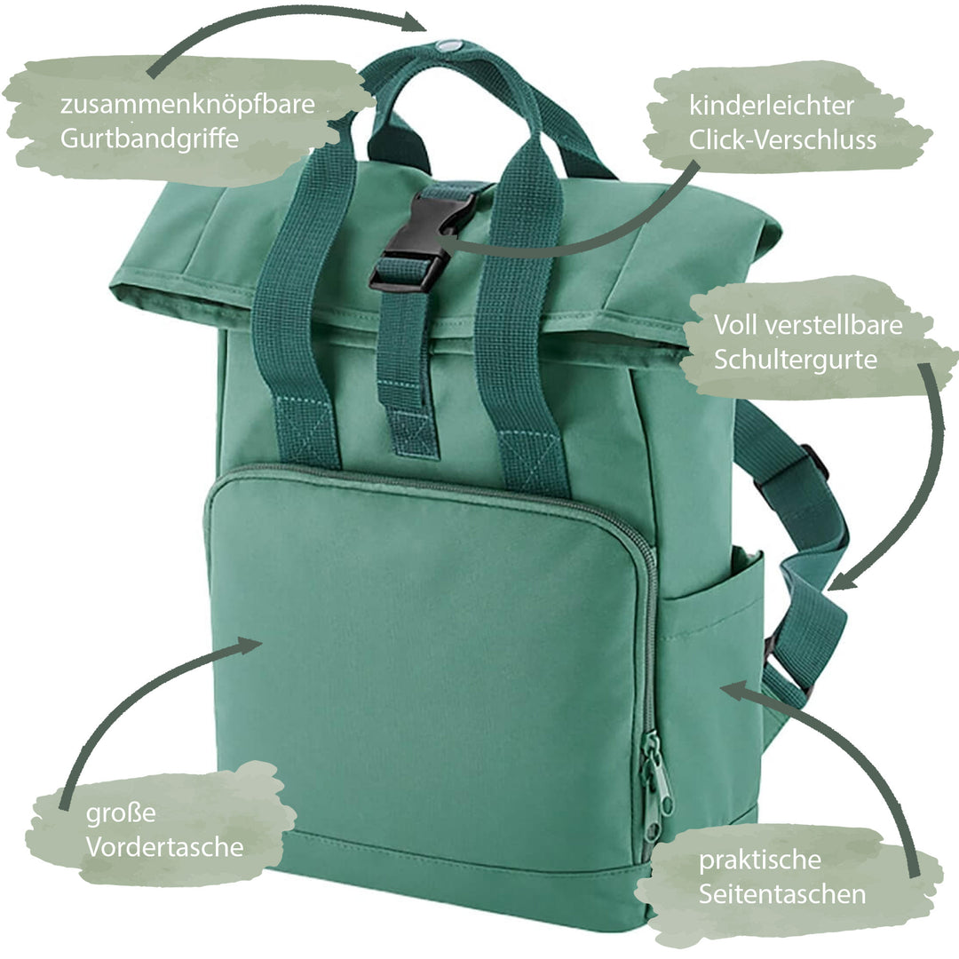 Rucksack Roll-Top -  zum selbst gestalten - Mein Zwergenland