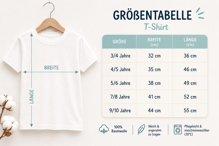Kinder T-Shirt mit Deinen Namen -  in blau