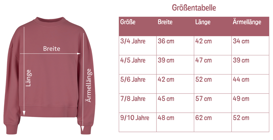 Sweatshirt  Mauve zum Schulanfang - zum selbst gestalten