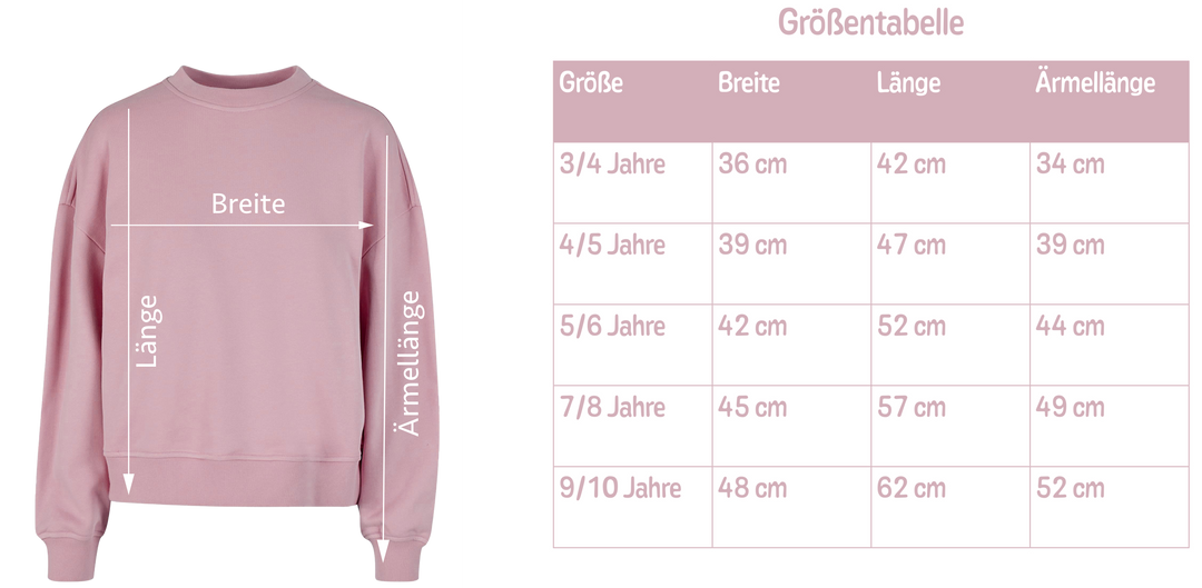 Sweatshirt mit Deinen Namen -  in rosa - Mein Zwergenland