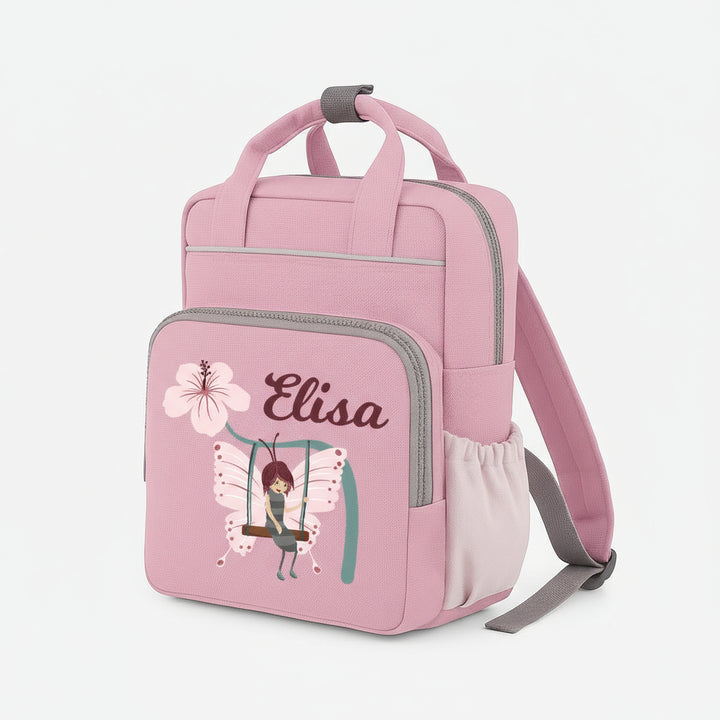 Kindergartenrucksack mit Namen personalisiert – Happy Style Rosa