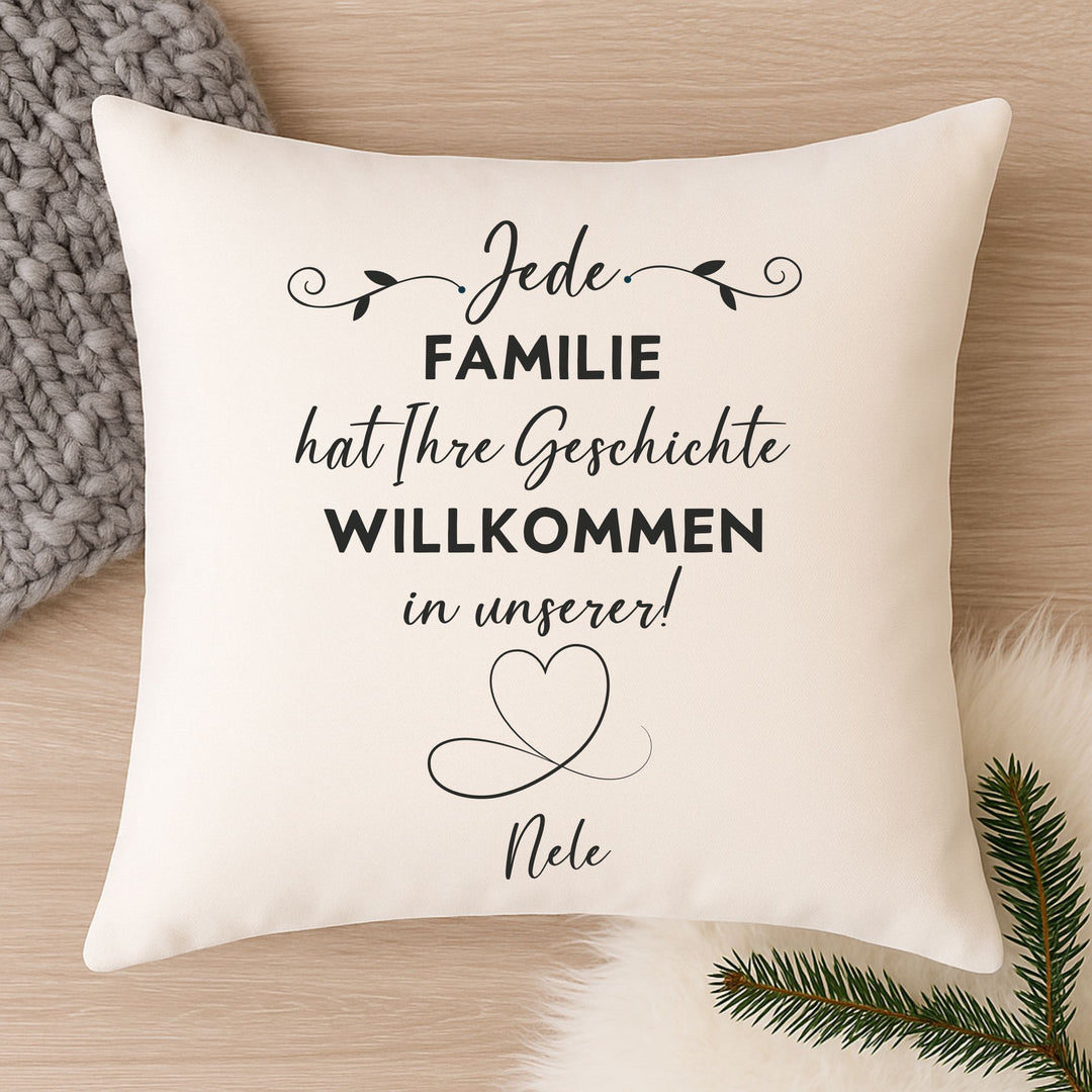 Personalisiertes Kissen mit Foto & Namen – 40x40 cm