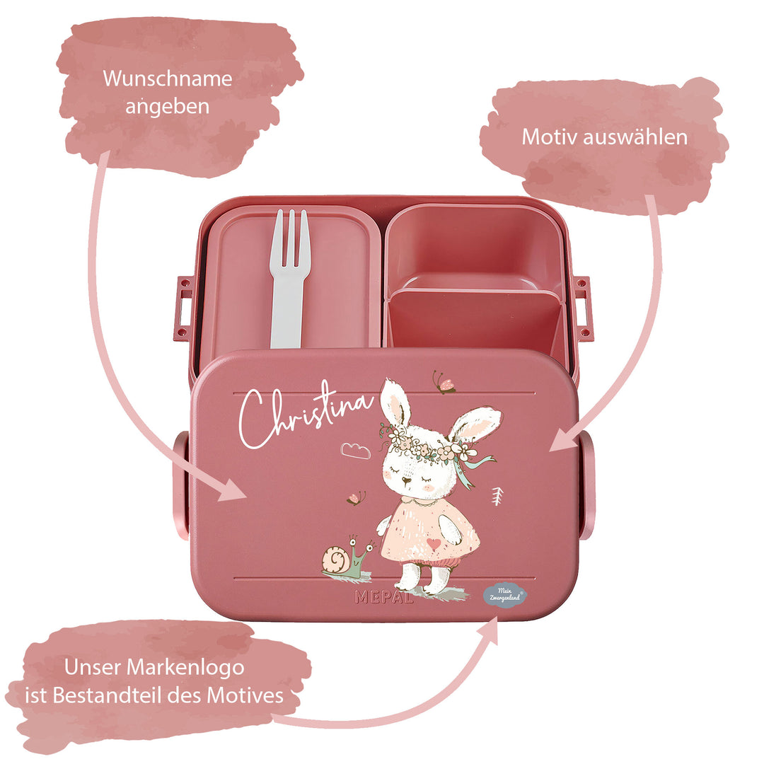Bento Brotdose  Kinder von Mepal - mit Name einfach gestalten - Mein Zwergenland