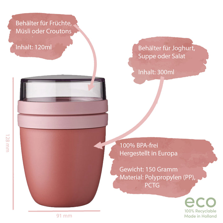 Lunchpot Ellipse mini 300ml - zum selbst gestalten - Mein Zwergenland