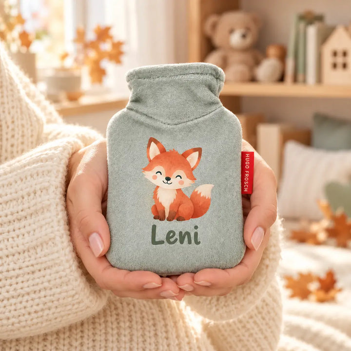Personalisierte Kinderwärmflasche mit Namen – Mini-Wärmflasche 0,2 l