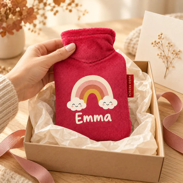 Personalisierte Kinderwärmflasche mit Namen – Mini-Wärmflasche 0,2 l