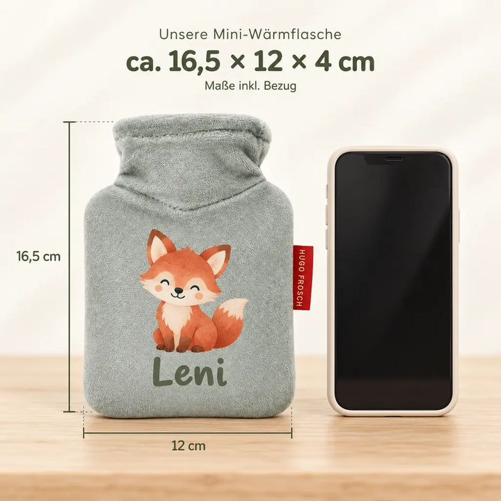 Personalisierte Kinderwärmflasche mit Namen – Mini-Wärmflasche 0,2 l