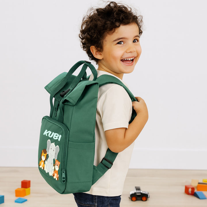 Kindergartenrucksack mit Namen personalisiert – Roll Top zum Selbstgestalten