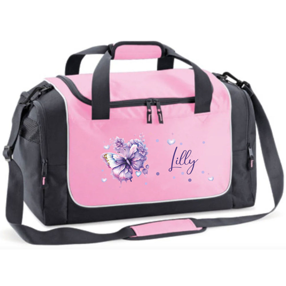 Sporttasche mit Schmetterling rosa