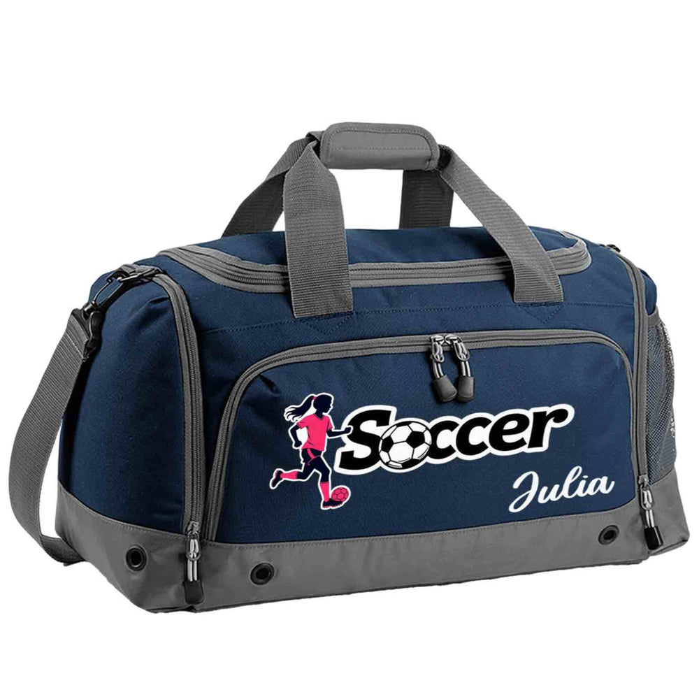 navy mit Soccer mit Fußball Mädchen 