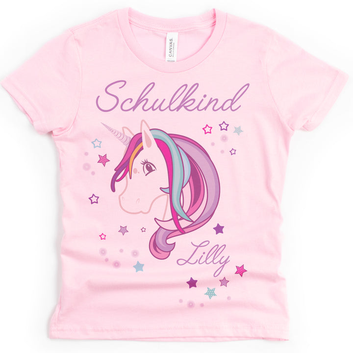 Kinder T-Shirt mit Deinen Namen -  in rosa - Mein Zwergenland