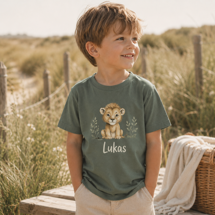 Kinder T-Shirt mit Deinen Namen -  in blau