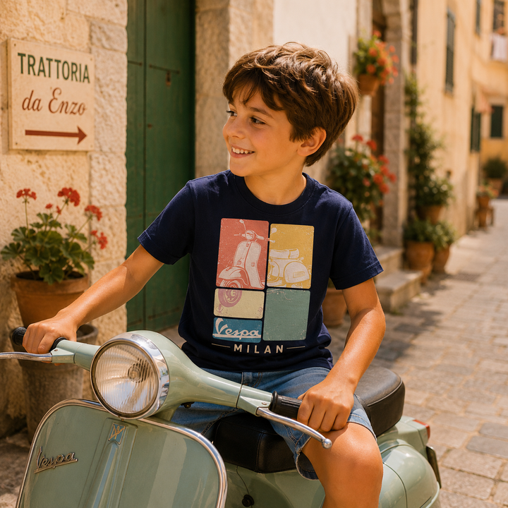 Kinder T-Shirt mit Deinen Namen -  in blau