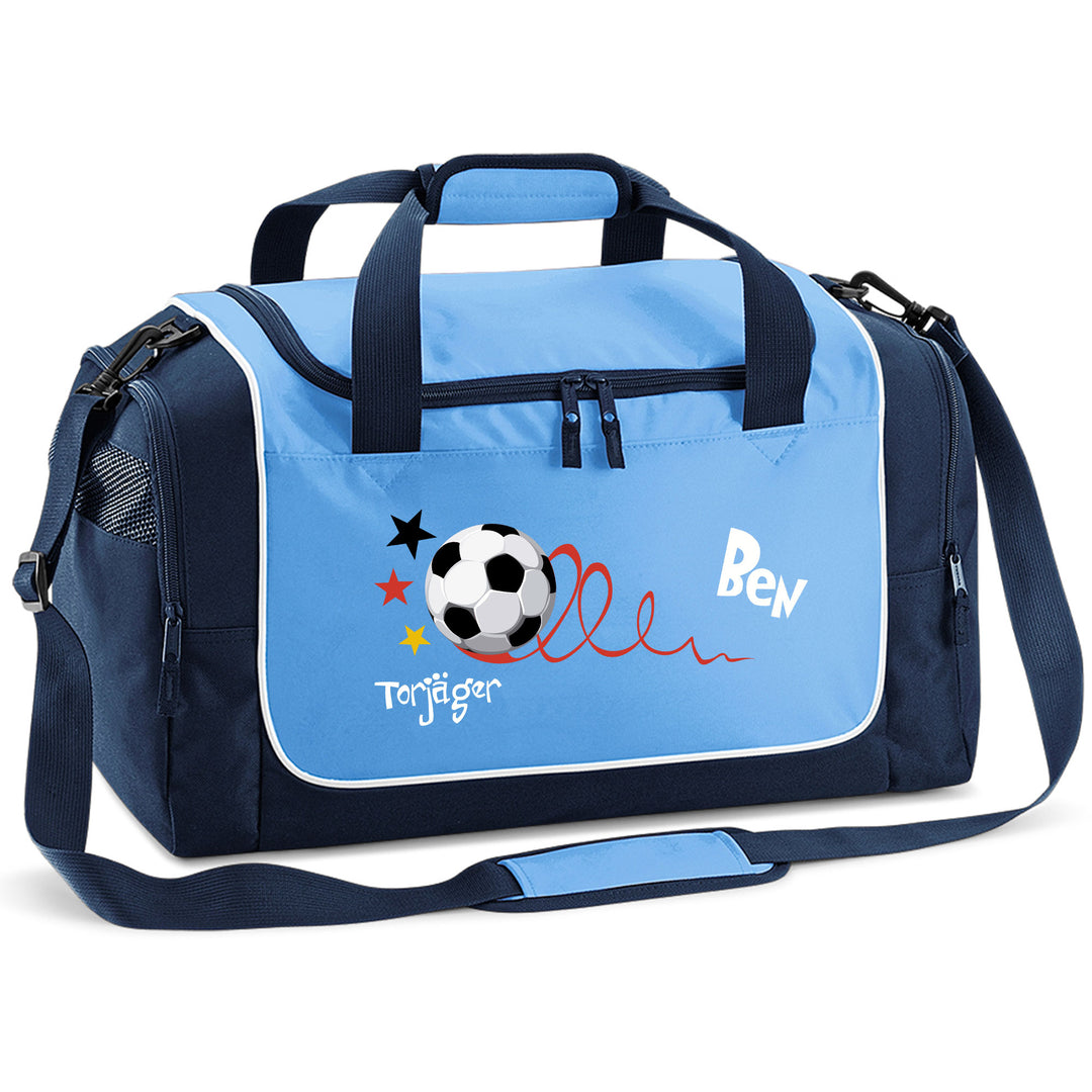Sporttasche mit Name und Motiv Torjäger