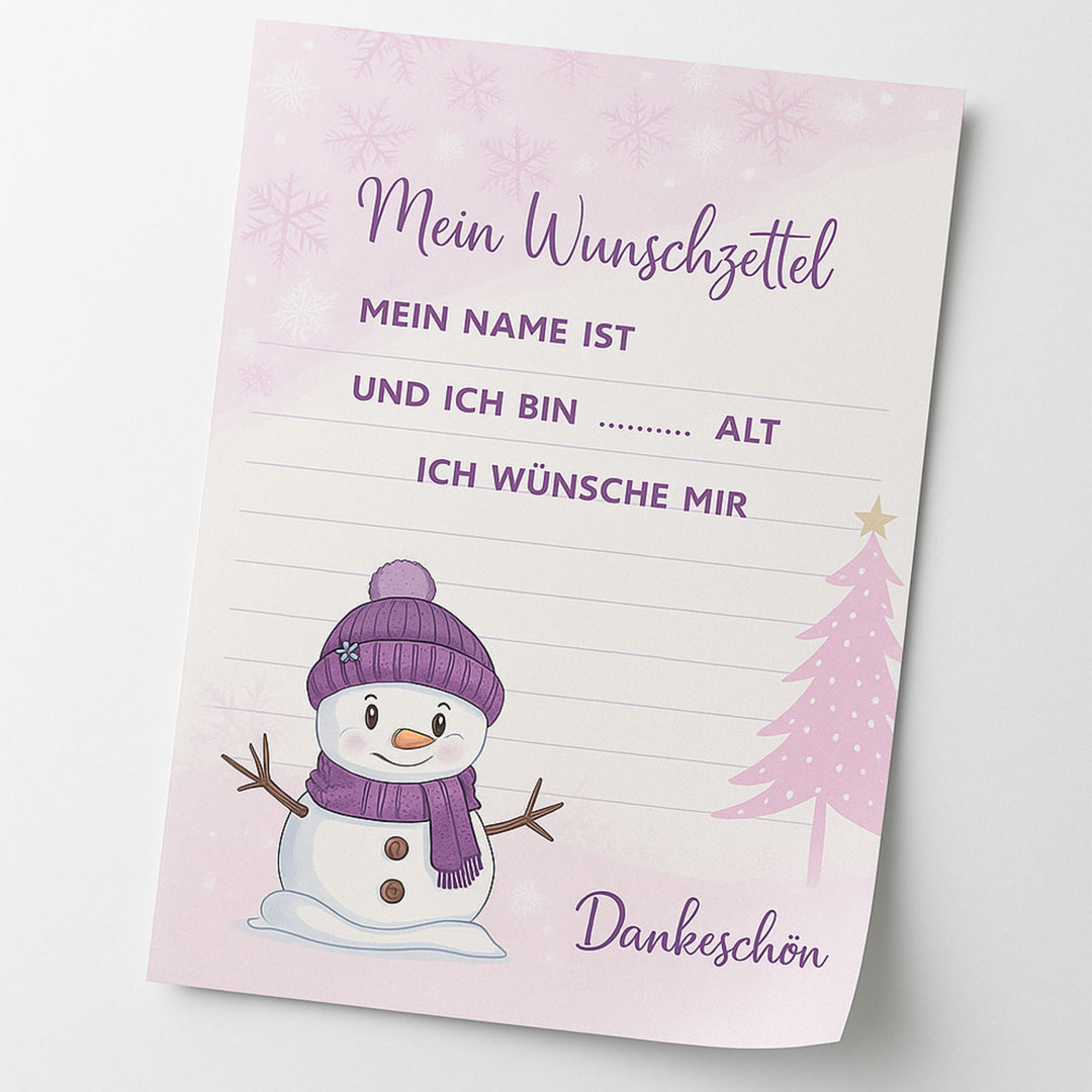 Brief an den Weihnachtsmann – Wunschzettel für Kinder | Digitaler Download