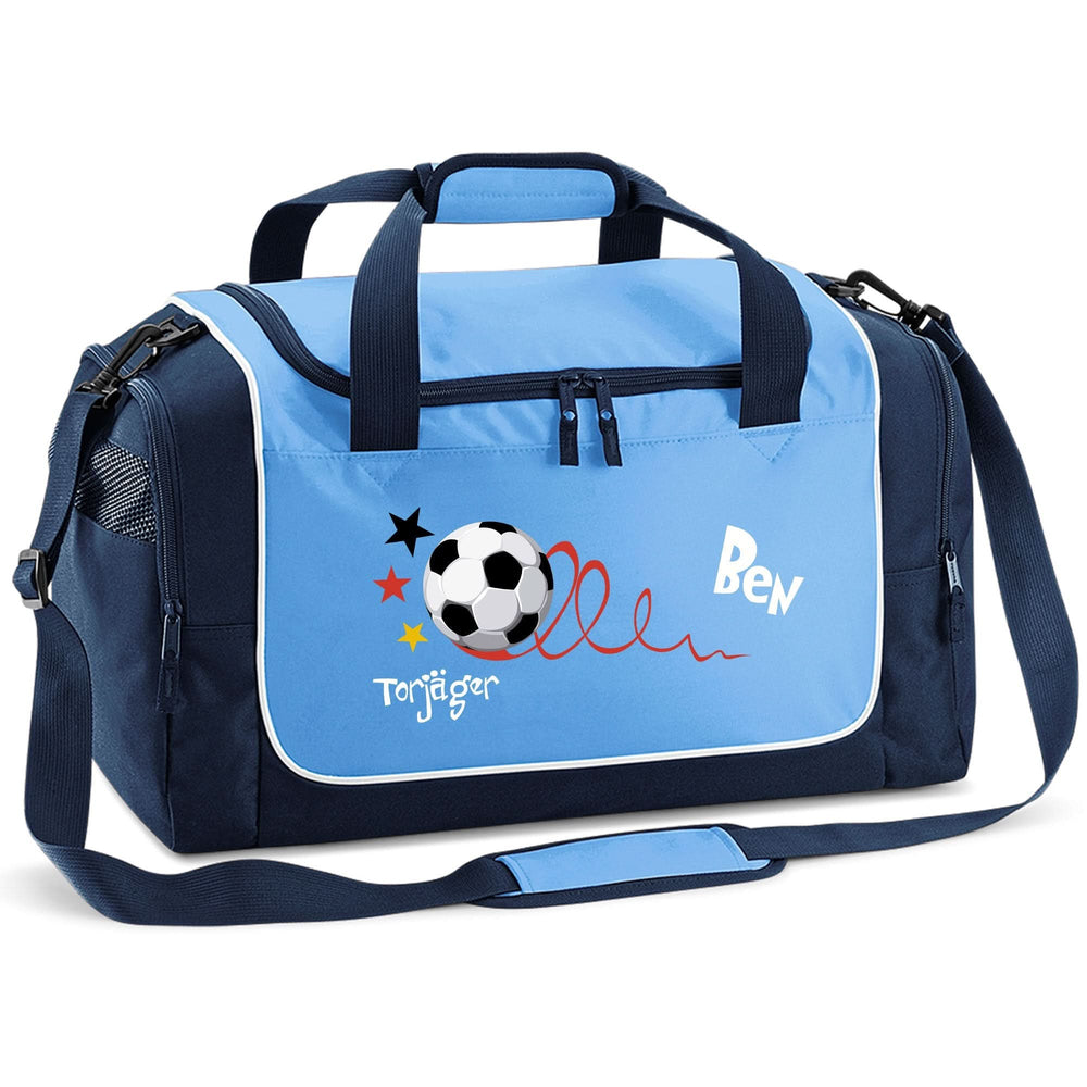 Sporttasche mit Name und Motiv Torjäger