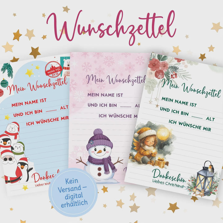 Weihnachtswunschzettel kostenlos gratis