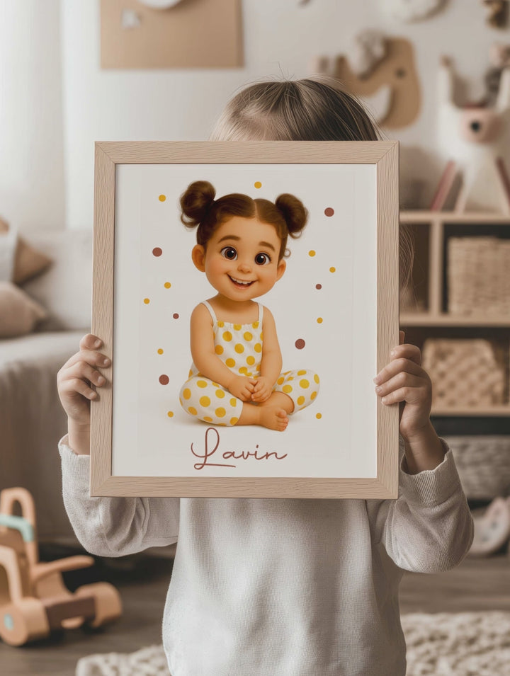Personalisiertes Kinderposter im Pixar-Stil – Digital mit Namen