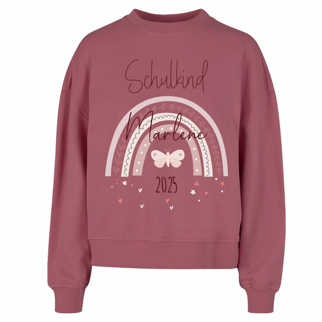 Sweatshirt mit Deinen Namen -  in mauve - Mein Zwergenland