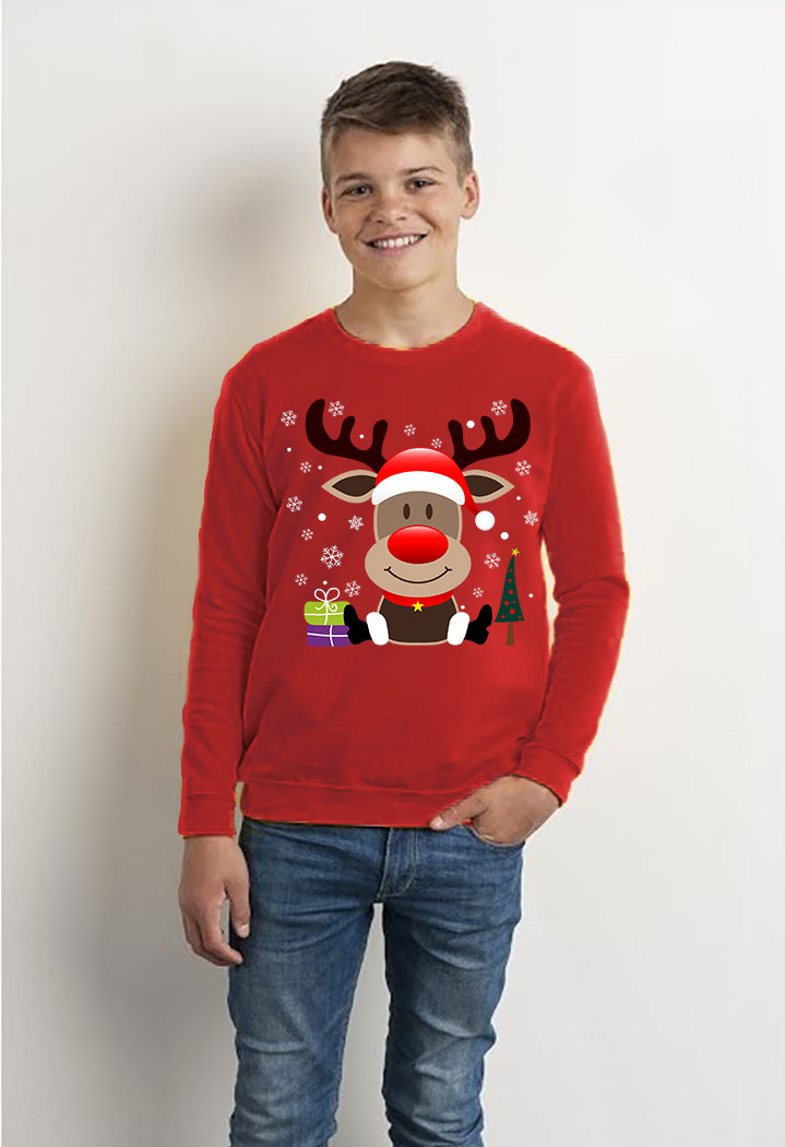 Sweatshirt Shirt Pullover Pulli Unisex Weihnachten Winter Elch