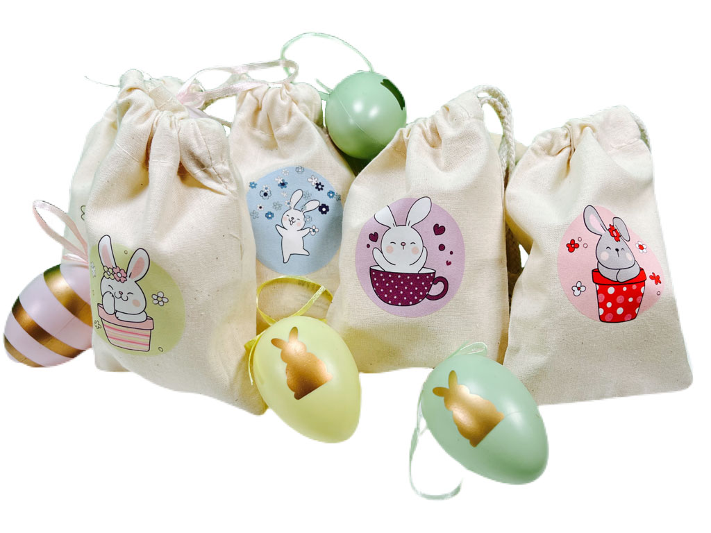 Nachhaltige Säckchen für Ostern zum befüllen mit Motiv