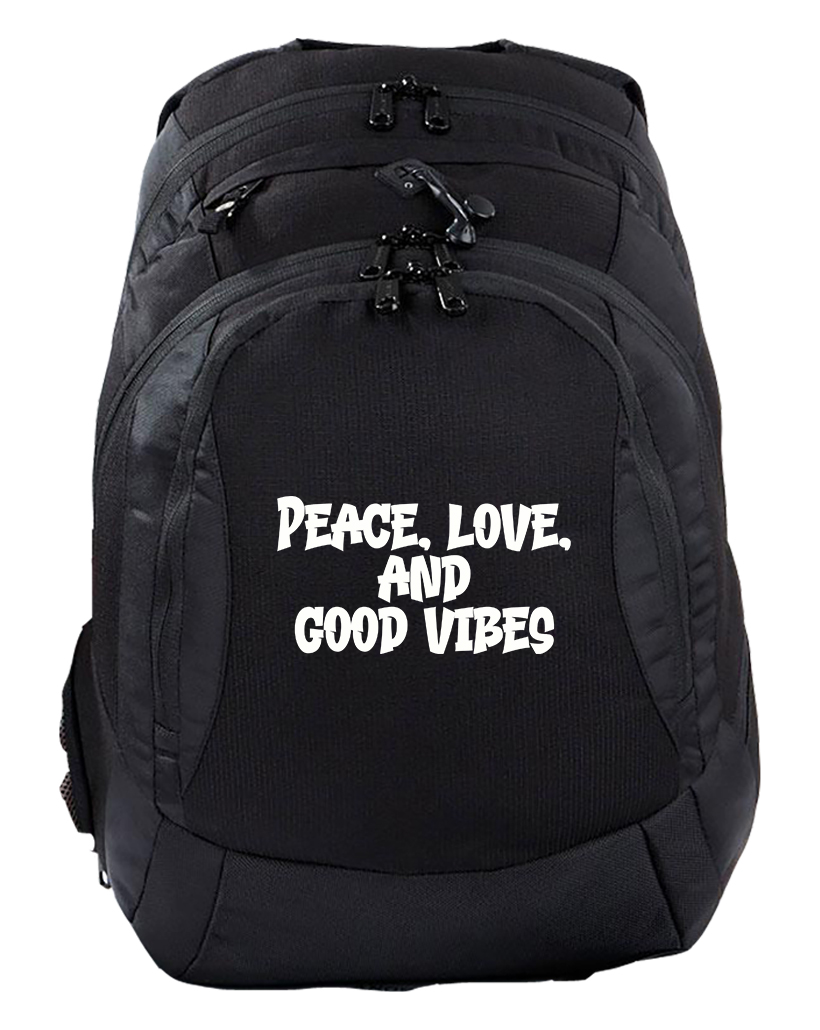 Schulrucksack Teen Compact peace love and good vibes