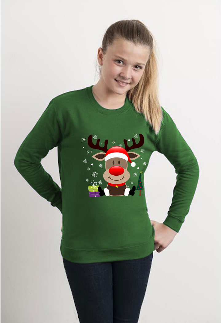 Sweatshirt Shirt Pullover Pulli Unisex Weihnachten Winter Elch