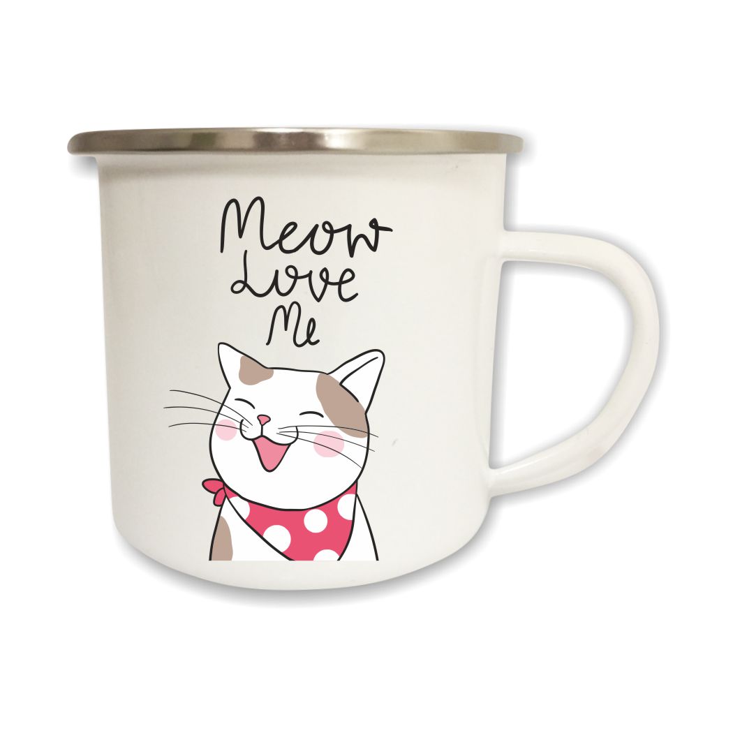 Emailletasse Meow Love Me
