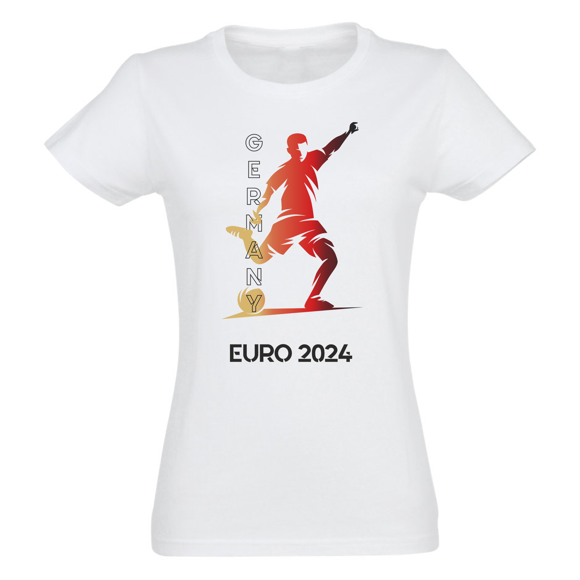 EM 2024 Shirt personalisiert mit Name und Nummer für Frauen